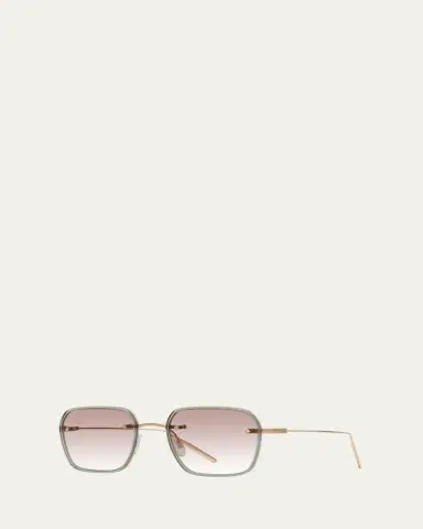 BARTON PERREIRA Men's Louie Titanium and Acetate Square Sunglasses | Thumbnail 2 BARTON PERREIRA Men's Louie Titanium and Acetate Square Sunglasses | Thumbnail 2