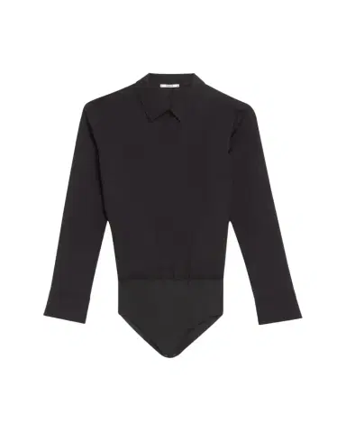 Wolford Cotton Poplin Blouse Bodysuit | Thumbnail 1 Wolford Cotton Poplin Blouse Bodysuit | Thumbnail 1