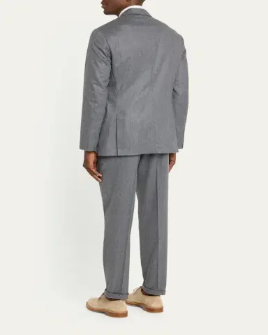 Brunello Cucinelli Men's Solid Wool Suit | Thumbnail 3 Brunello Cucinelli Men's Solid Wool Suit | Thumbnail 3