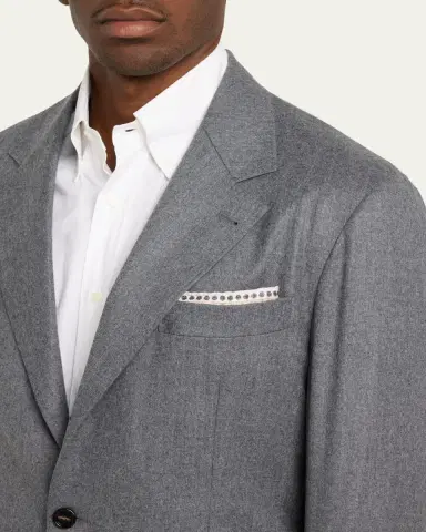 Brunello Cucinelli Men's Solid Wool Suit | Thumbnail 5 Brunello Cucinelli Men's Solid Wool Suit | Thumbnail 5