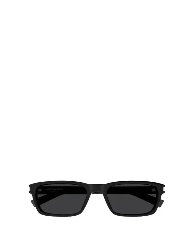 Men's Rectangle Acetate Sunglasses with Logo Detail Men's Rectangle Acetate Sunglasses with Logo Detail
