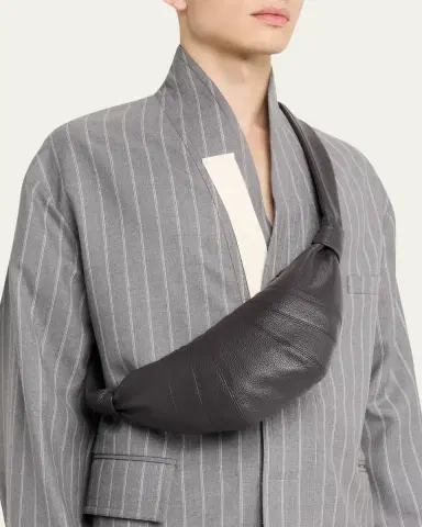 LEMAIRE Men's Small Croissant Leather Shoulder Bag | Thumbnail 2 LEMAIRE Men's Small Croissant Leather Shoulder Bag | Thumbnail 2