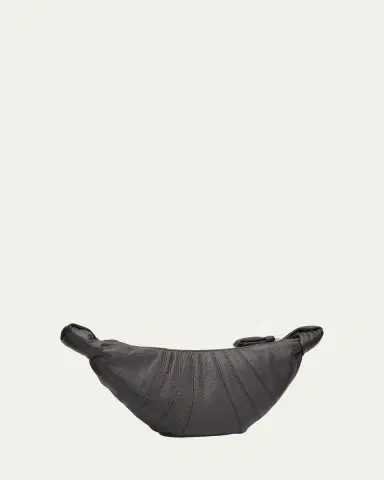 LEMAIRE Men's Small Croissant Leather Shoulder Bag | Thumbnail 3 LEMAIRE Men's Small Croissant Leather Shoulder Bag | Thumbnail 3