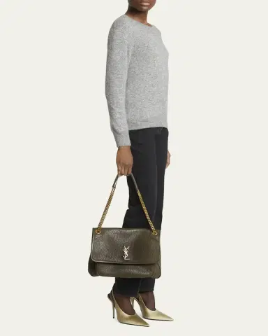 Saint Laurent Niki Large YSL Crossbody Bag in Lambskin Leather | Thumbnail 8 Saint Laurent Niki Large YSL Crossbody Bag in Lambskin Leather | Thumbnail 8