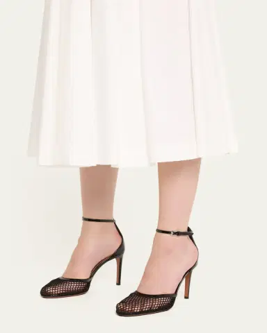 ALAÏA Fishnet Patent Ankle-Strap Pumps | Thumbnail 2 ALAÏA Fishnet Patent Ankle-Strap Pumps | Thumbnail 2