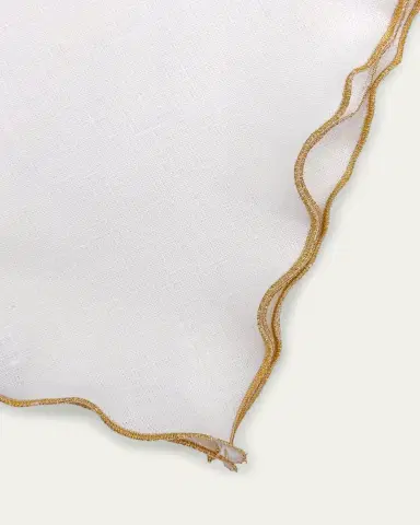 Tina Chen Designs Golden Lettuce Edge Napkin | Thumbnail 3 Tina Chen Designs Golden Lettuce Edge Napkin | Thumbnail 3