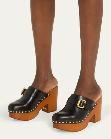 Chloé Jeannette Leather Platform Clogs | Thumbnail 2 Chloé Jeannette Leather Platform Clogs | Thumbnail 2