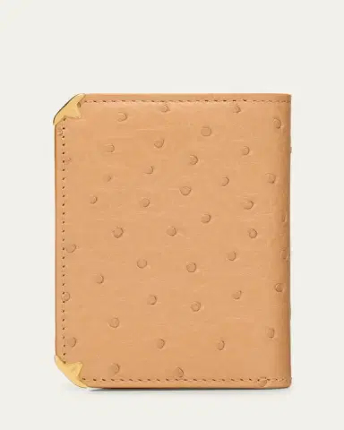 Jacques Marie Mage Men's Elston Ostrich Trifold Wallet | Thumbnail 4 Jacques Marie Mage Men's Elston Ostrich Trifold Wallet | Thumbnail 4