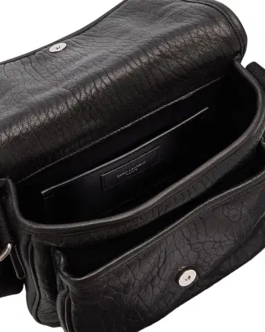 Saint Laurent Men's Niki Small Messenger Bag in Grained Lambskin | Thumbnail 1 Saint Laurent Men's Niki Small Messenger Bag in Grained Lambskin | Thumbnail 1