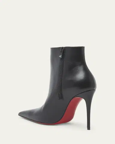 Christian Louboutin Kate Leather Red Sole Stiletto Booties | Thumbnail 4 Christian Louboutin Kate Leather Red Sole Stiletto Booties | Thumbnail 4