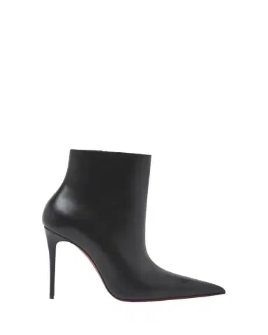 Christian Louboutin Kate Leather Red Sole Stiletto Booties | Thumbnail 1 Christian Louboutin Kate Leather Red Sole Stiletto Booties | Thumbnail 1