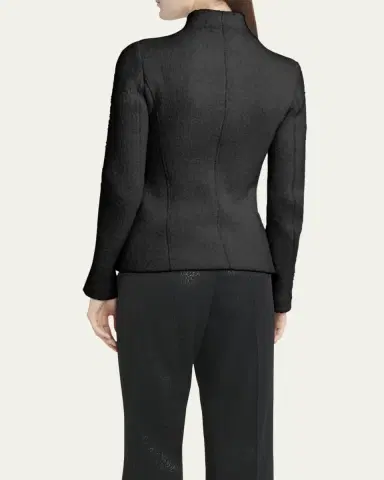 Giorgio Armani Cashmere-Blend Zip-Front Knit Jacket | Thumbnail 7 Giorgio Armani Cashmere-Blend Zip-Front Knit Jacket | Thumbnail 7
