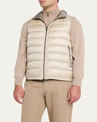 HERNO Men's Reversible Down Nylon Vest | Thumbnail 4 HERNO Men's Reversible Down Nylon Vest | Thumbnail 4