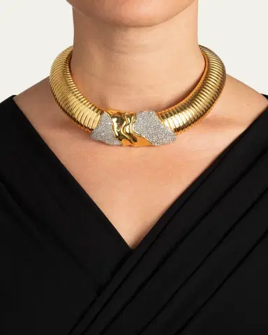ALEXIS BITTAR Solanales Gold Tubogas Collar Necklace | Thumbnail 2 ALEXIS BITTAR Solanales Gold Tubogas Collar Necklace | Thumbnail 2