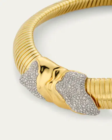 ALEXIS BITTAR Solanales Gold Tubogas Collar Necklace | Thumbnail 3 ALEXIS BITTAR Solanales Gold Tubogas Collar Necklace | Thumbnail 3