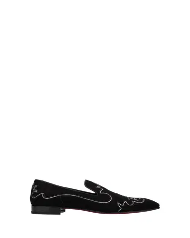 Christian Louboutin Men's Dandysiago Rhinestone and Leather Loafers | Thumbnail 1 Christian Louboutin Men's Dandysiago Rhinestone and Leather Loafers | Thumbnail 1