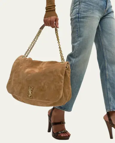 Saint Laurent Jamie 4.3 Maxi YSL Shoulder Bag in Quilted Suede | Thumbnail 5 Saint Laurent Jamie 4.3 Maxi YSL Shoulder Bag in Quilted Suede | Thumbnail 5