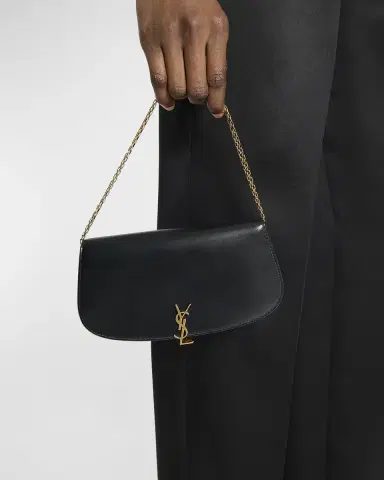 Saint Laurent Voltaire YSL Monogram Wallet on Chain in Grained Leather | Thumbnail 3 Saint Laurent Voltaire YSL Monogram Wallet on Chain in Grained Leather | Thumbnail 3