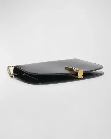 Saint Laurent Voltaire YSL Monogram Wallet on Chain in Grained Leather | Thumbnail 6 Saint Laurent Voltaire YSL Monogram Wallet on Chain in Grained Leather | Thumbnail 6