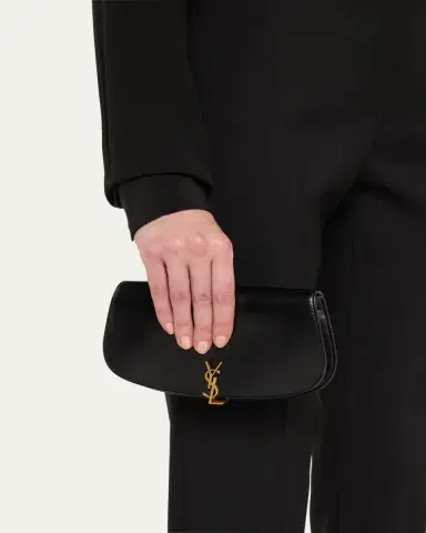 Saint Laurent Voltaire YSL Monogram Wallet on Chain in Grained Leather | Thumbnail 8 Saint Laurent Voltaire YSL Monogram Wallet on Chain in Grained Leather | Thumbnail 8