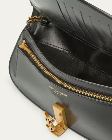 Saint Laurent Voltaire YSL Monogram Wallet on Chain in Grained Leather | Thumbnail 10 Saint Laurent Voltaire YSL Monogram Wallet on Chain in Grained Leather | Thumbnail 10