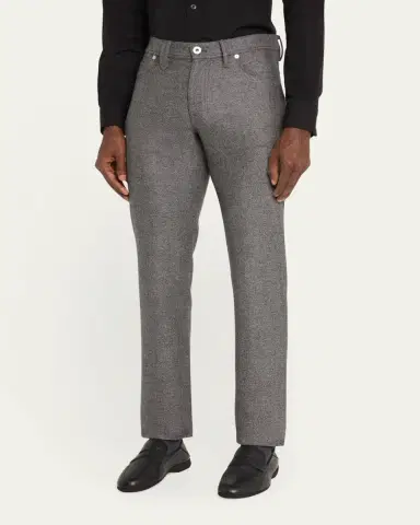 Brioni Men's Meribel Wool Flannel 5-Pocket Pants | Thumbnail 2 Brioni Men's Meribel Wool Flannel 5-Pocket Pants | Thumbnail 2