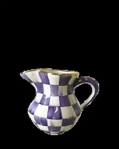 MacKenzie-Childs Violet Check Ceramic Creamer | Thumbnail 2 MacKenzie-Childs Violet Check Ceramic Creamer | Thumbnail 2