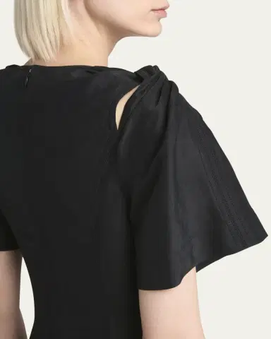 Bottega Veneta Fluid Linen Midi Dress with Twist Detail | Thumbnail 11 Bottega Veneta Fluid Linen Midi Dress with Twist Detail | Thumbnail 11