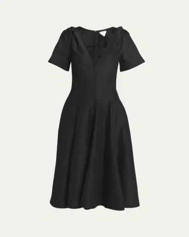 Bottega Veneta Fluid Linen Midi Dress with Twist Detail | Thumbnail 7 Bottega Veneta Fluid Linen Midi Dress with Twist Detail | Thumbnail 7