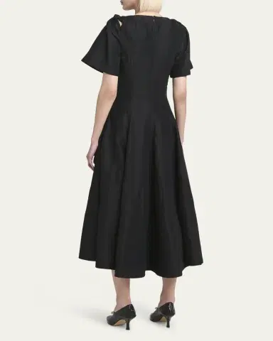 Bottega Veneta Fluid Linen Midi Dress with Twist Detail | Thumbnail 9 Bottega Veneta Fluid Linen Midi Dress with Twist Detail | Thumbnail 9