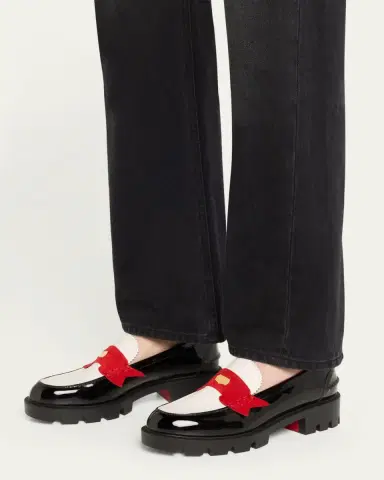 Christian Louboutin Penny Donna Tricolor Red Sole Loafers | Thumbnail 3 Christian Louboutin Penny Donna Tricolor Red Sole Loafers | Thumbnail 3