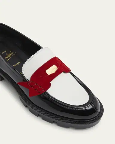 Christian Louboutin Penny Donna Tricolor Red Sole Loafers | Thumbnail 5 Christian Louboutin Penny Donna Tricolor Red Sole Loafers | Thumbnail 5