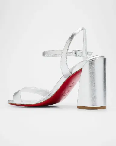 Christian Louboutin 85mm Miss Jane Metallic Ankle-Strap Sandals | Thumbnail 3 Christian Louboutin 85mm Miss Jane Metallic Ankle-Strap Sandals | Thumbnail 3