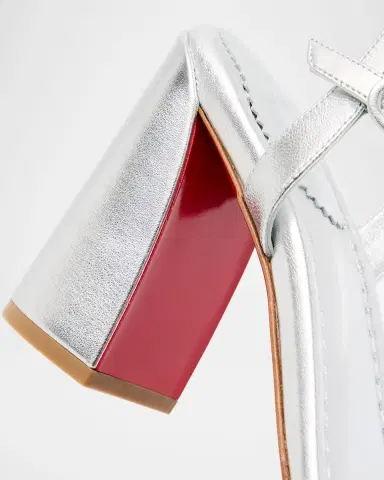 Christian Louboutin 85mm Miss Jane Metallic Ankle-Strap Sandals | Thumbnail 4 Christian Louboutin 85mm Miss Jane Metallic Ankle-Strap Sandals | Thumbnail 4