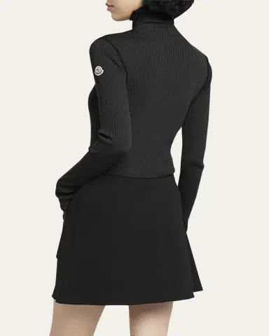 Moncler Extra Fine Wool Ribbed Turtleneck Sweater | Thumbnail 3 Moncler Extra Fine Wool Ribbed Turtleneck Sweater | Thumbnail 3