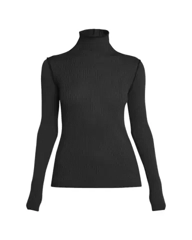Moncler Extra Fine Wool Ribbed Turtleneck Sweater | Thumbnail 1 Moncler Extra Fine Wool Ribbed Turtleneck Sweater | Thumbnail 1