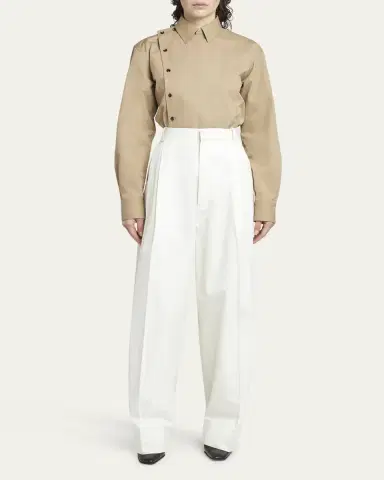 Bottega Veneta Light Cotton Twill Trousers | Thumbnail 2 Bottega Veneta Light Cotton Twill Trousers | Thumbnail 2