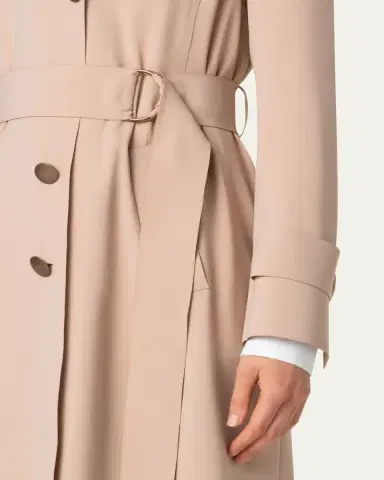 Akris punto Techno Laser Cut Crepe Belted Trench Coat | Thumbnail 5 Akris punto Techno Laser Cut Crepe Belted Trench Coat | Thumbnail 5