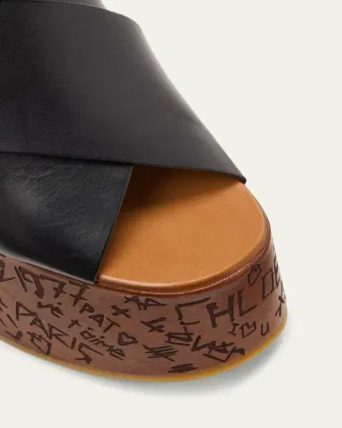 Chloé Maxime Leather Crisscross Platform Sandals | Thumbnail 3 Chloé Maxime Leather Crisscross Platform Sandals | Thumbnail 3