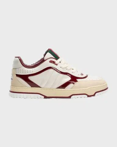 Gucci Men's Re-Web Suede and Calf Patent Leather Sneakers | Thumbnail 2 Gucci Men's Re-Web Suede and Calf Patent Leather Sneakers | Thumbnail 2