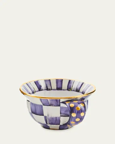 MacKenzie-Childs Violet Check Ceramic Teacup | Thumbnail 2 MacKenzie-Childs Violet Check Ceramic Teacup | Thumbnail 2