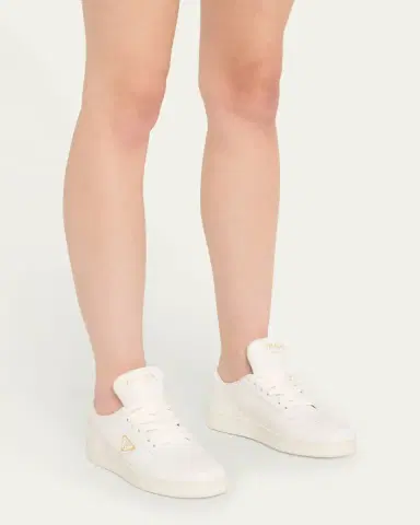 Prada Downtown Leather Low-Top Sneakers | Thumbnail 2 Prada Downtown Leather Low-Top Sneakers | Thumbnail 2