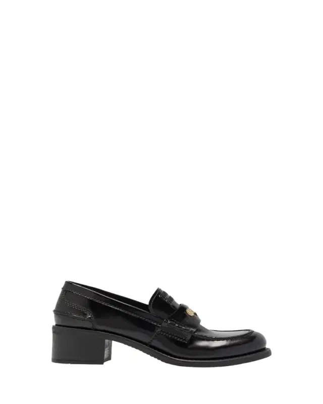 Leather Heeled Penny Loafers Leather Heeled Penny Loafers