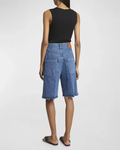 Loewe Anagram Long Denim Shorts | Thumbnail 3 Loewe Anagram Long Denim Shorts | Thumbnail 3