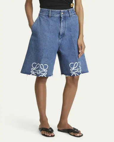 Loewe Anagram Long Denim Shorts | Thumbnail 10 Loewe Anagram Long Denim Shorts | Thumbnail 10