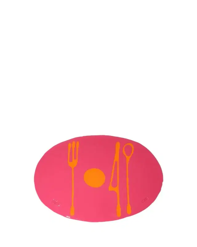 Table-Mates Fuchsia/Yellow Resin Placemat, 15" x 20" Table-Mates Fuchsia/Yellow Resin Placemat, 15" x 20"