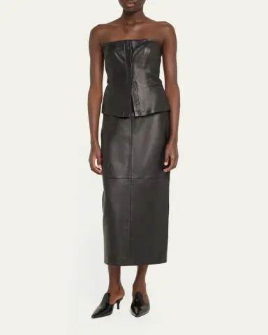 A.L.C. Marta Straight Leather Maxi Skirt | Thumbnail 2 A.L.C. Marta Straight Leather Maxi Skirt | Thumbnail 2