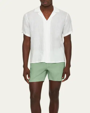 Orlebar Brown Men's Maitan Linen Camp Shirt | Thumbnail 6 Orlebar Brown Men's Maitan Linen Camp Shirt | Thumbnail 6
