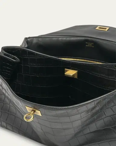 Balenciaga Rodeo Medium Croc-Embossed Top-Handle Bag | Thumbnail 4 Balenciaga Rodeo Medium Croc-Embossed Top-Handle Bag | Thumbnail 4