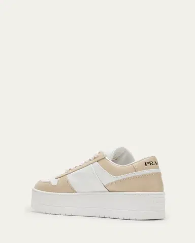 Prada Downtown Bicolor Leather Low-Top Sneakers | Thumbnail 4 Prada Downtown Bicolor Leather Low-Top Sneakers | Thumbnail 4